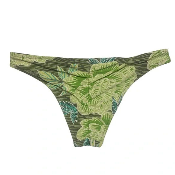 Aerie Green Floral Bikini Set top size is M and bikini bottom is size S - Picture 5 of 7